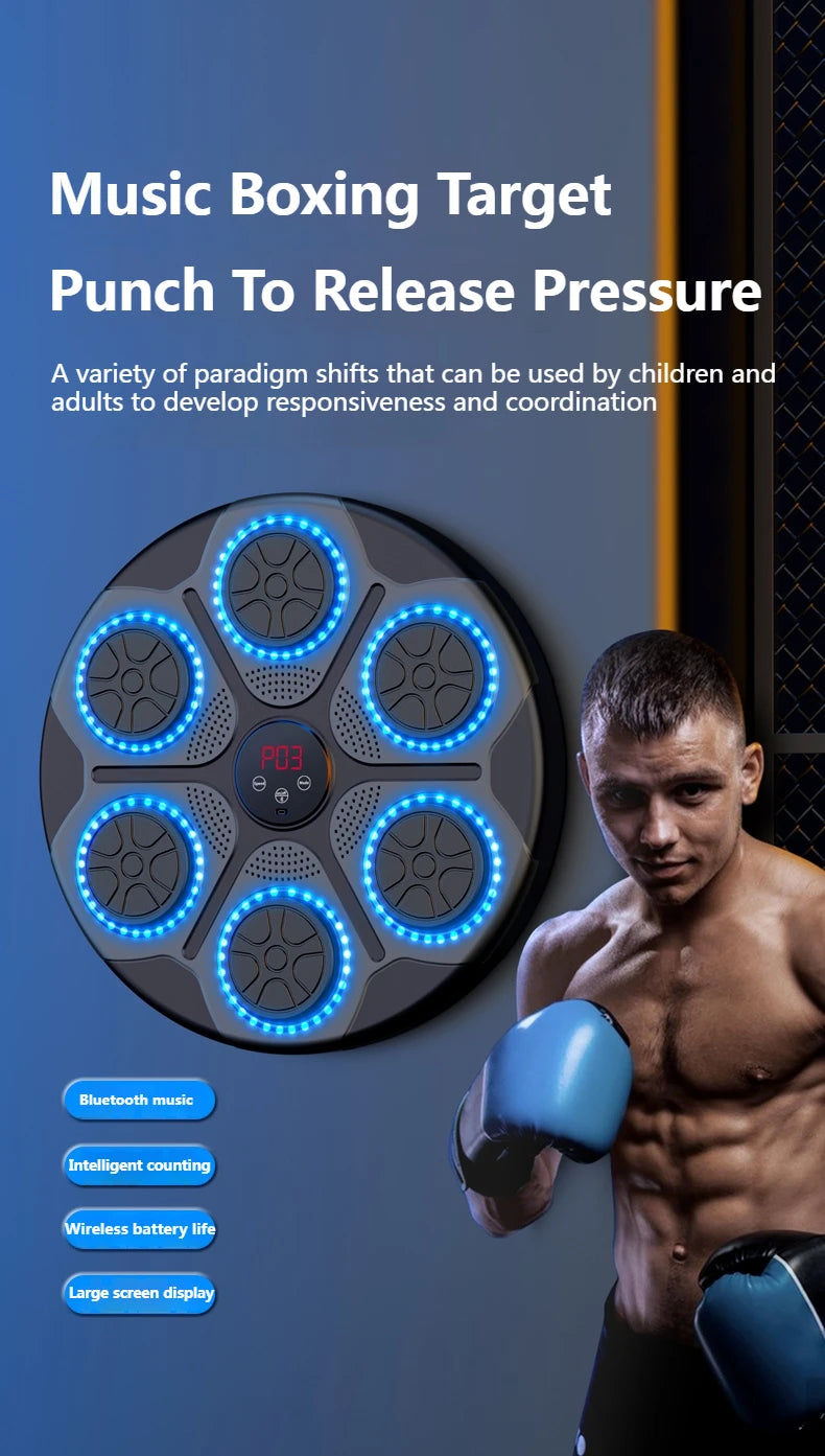 Smart Bluetooth Music Boxing Trainer